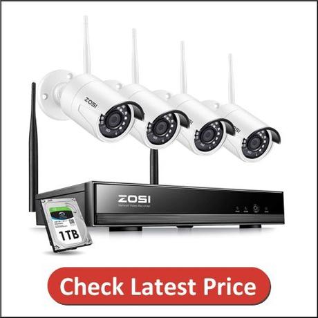 ZOSI Outdoor Wireless Security Cameras System