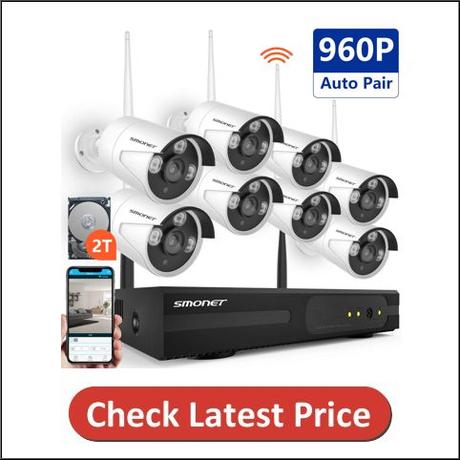 SMONET Outdoor Wireless Security Camera System Wireless with NVR