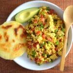 Huevos Pericos (Colombian Scrambled Eggs with Tomatoes and Scallions)