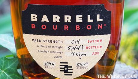 Label for the Barrell Batch 19