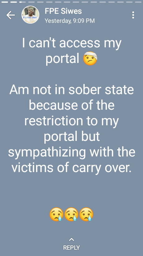 FPE NEWS: SUG President (SIWES) Second Semester Result Withheld ?