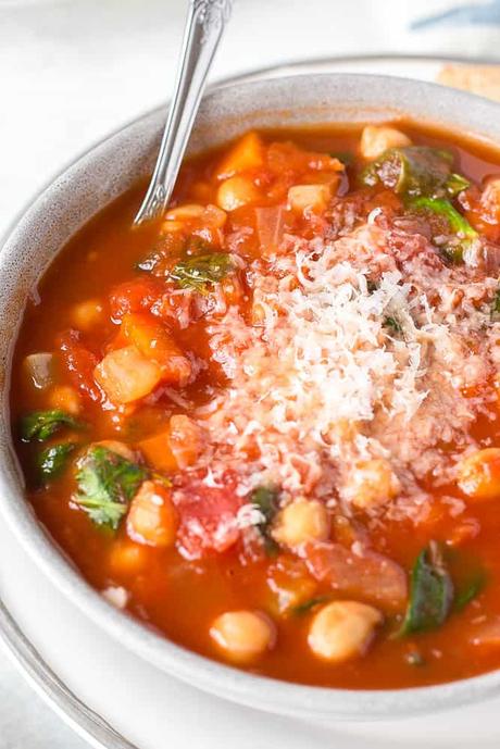 Italian Chickpea Soup with Tomato and Rosemary