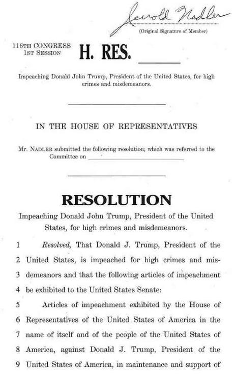 Judiciary Committee Drafts Two Articles Of Impeachment