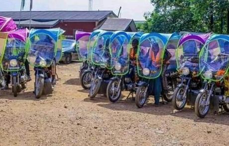 OYRTMA Distributes Over 1000 Protective Cabs To Okada Riders (Photos) OYRTMA Distributes Over 1000 Protective Cabs To Okada Riders (Photos)