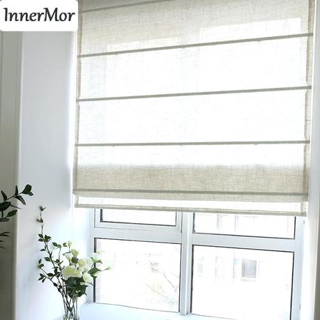 roman blinds bedroom roller for windows us off solid natural curtains living room simple linen blind kitchen soft customized in
