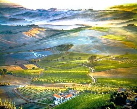 tuscan landscape pictures photography misty fields photo val d y art wall decor fine