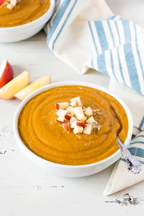 Sweet Potato and Carrot Soup with White Beans