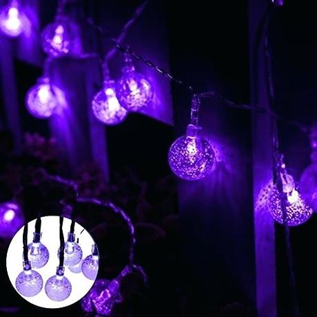 outdoor purple lights led christmas solar string globe