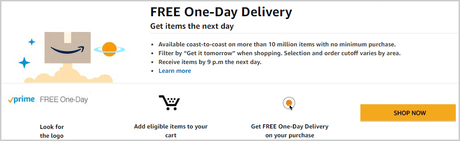 Amazon Prime Free One Day Delivery