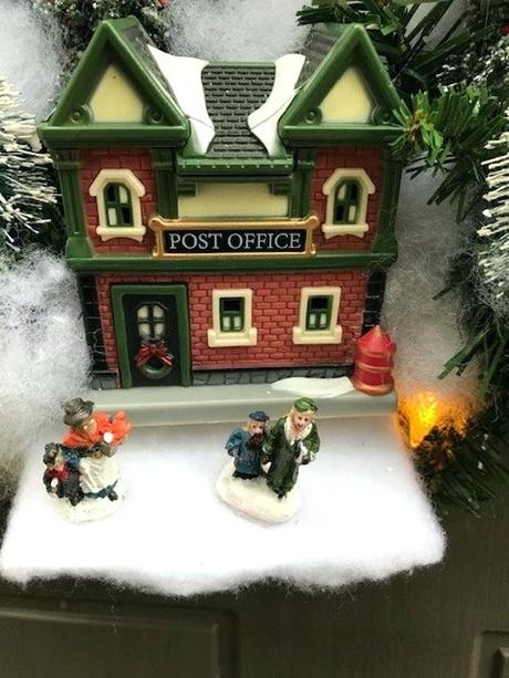 xmas village houses christmas to paint wreath villages lighted