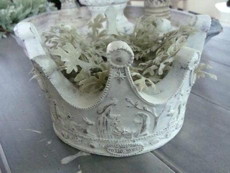 nativity table centerpieces kitchener ford parts distressed crown centerpiece pillar candle holder planter statue decor shabby farmhouse cottage