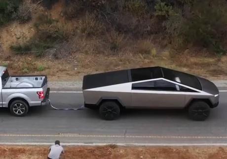 Ford Reacts after Tesla Cybertruck pulls F-150 in tug-of-war video