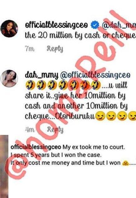 Tacha Drags Blessing Okoro To Court, Demands N20 Million For Defamation Of Character