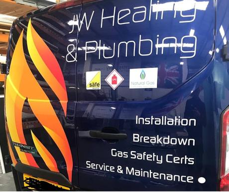 JW Heating & Plumbing van