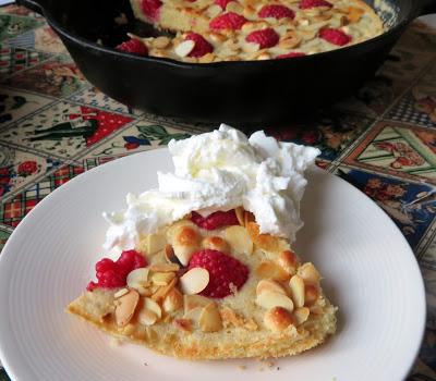 White Chocolate, Raspberry and Almond Pan Cookie