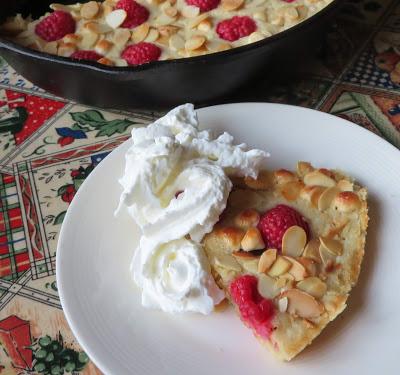 White Chocolate, Raspberry and Almond Pan Cookie