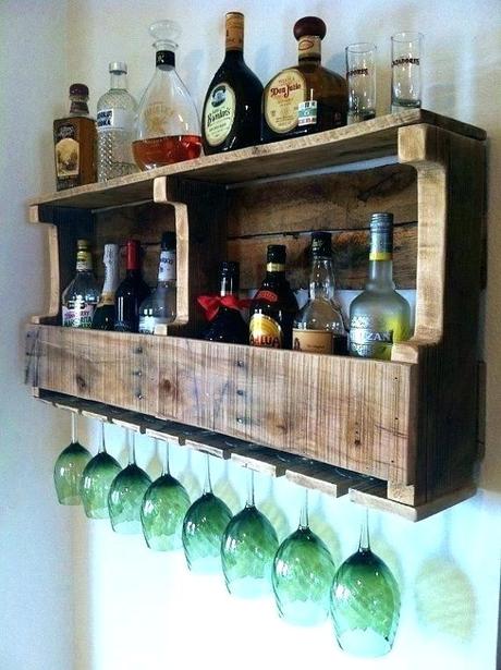 hanging liquor shelves rack cabinet ingenious