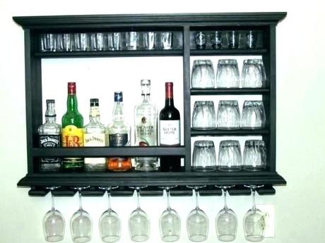 hanging liquor shelves alcohol rack bar