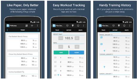 fitnotes weight training log