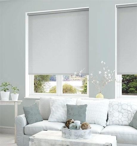 grey roller blinds patterned blackout tranquility blind from