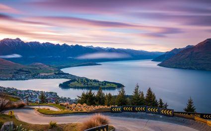 Skyline Luge at sunrise Queenstown, New Zealand, best road trips