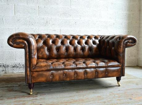 brown chesterfield chair office modern vintage armchair leather sofa