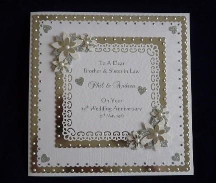 Silver 25th Wedding Anniversary Cards