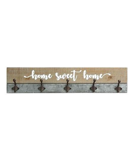 wall art hooks canvas rustic home sweet