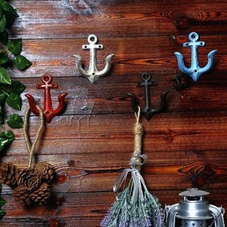 wall art hooks large 2 rustic decorative cast iron anchor hook