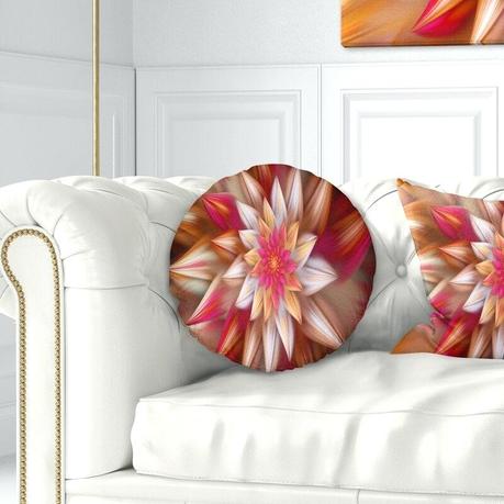 huge bed pillows large white decorative floral fractal flower throw pillow
