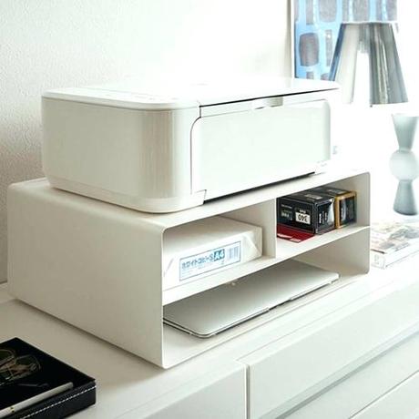 printer tower stand desktop and storing rack white black shelf desk wagon adaptive