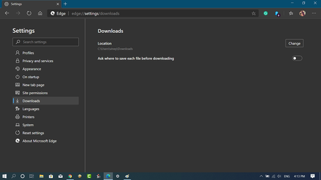 How to Change Default Download Folder in Microsoft Edge Chromium edge chromium - Ask where to save each file before downloading