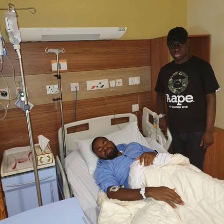 Reno Omokri shares photos of activist,Deji Adeyanju at a Dubai-Based hospital