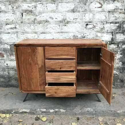 industrial style sideboard black acacia