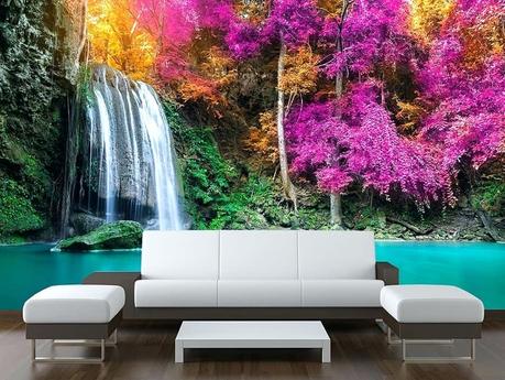 water wall murals underwater ocean tropical waterfall mural made to measure