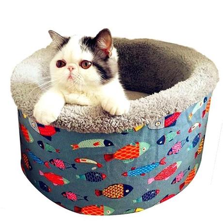 cat bed house bath and beyond winter warm soft fiber circle cozy removable wash pet cats puppy sponge nest rest cage cushion mats for dogs