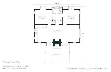 pool home plans luxury floor with cabana