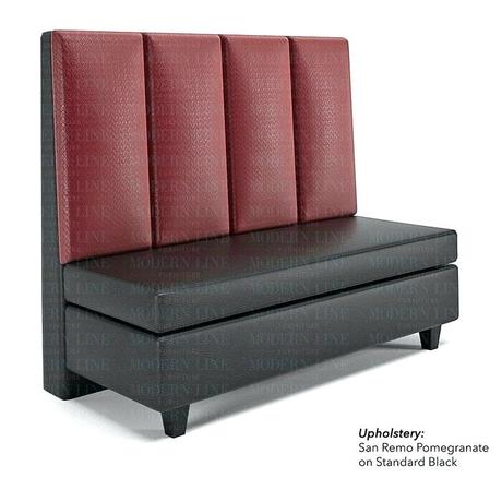 tall back sofas sectional wide vertical channel restaurant booth
