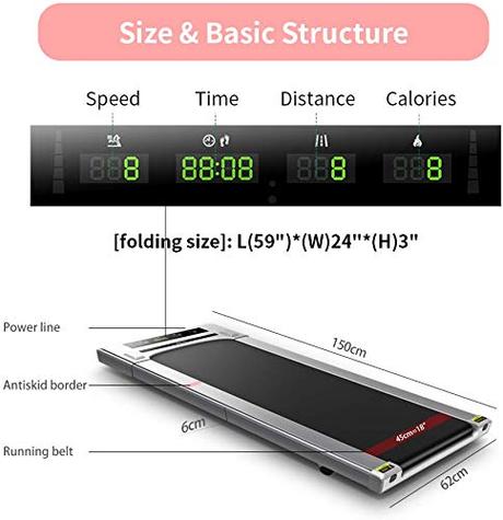 RHYTHM FUN Under Desk Portable Treadmill