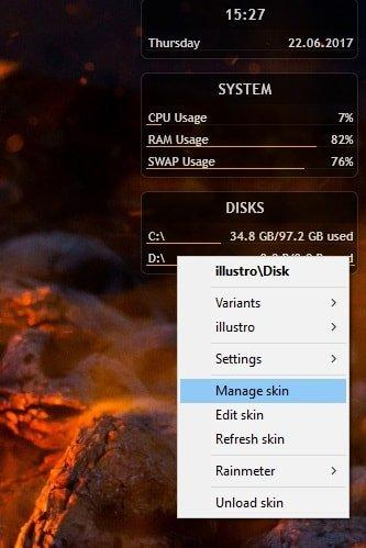 How to Install Rainmeter Skins in Windows 10 manage rainmeter skins in windows 10