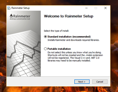 How to Install Rainmeter Skins in Windows 10 rainmeter standard installation