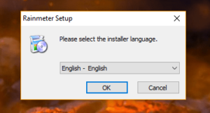 How to Install Rainmeter Skins in Windows 10 rainmeter setup select language