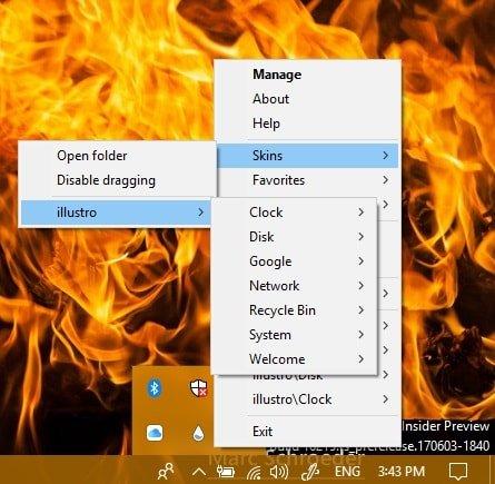 How to Install Rainmeter Skins in Windows 10 rainmeter taskbar icon in windows 10