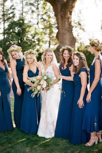 classic blue wedding bridesmaids dresses ideas mike larson