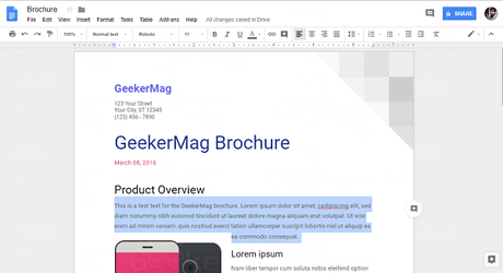 How to Make a Brochure on Google Docs – 2020 replace text in google docs