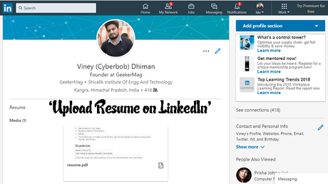 How To Add Resume On Linkedin Profile 2020 Paperblog