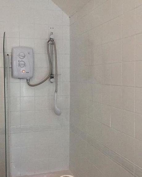 plain white shower