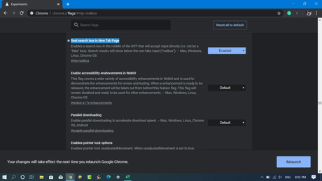 How to Enable Real Search Box on New Tab Page in Google Chrome Real search box in New Tab Page chrome flag