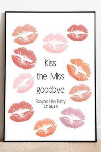 bachelorette party gifts kisses for bride