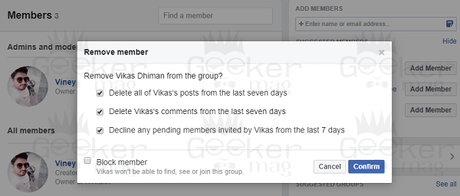 How to Delete a Group on Facebook -2020 remove member popover
